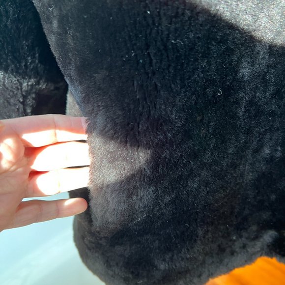 vintage 1980s faux fur brown coat size m - Picture 8 of 9